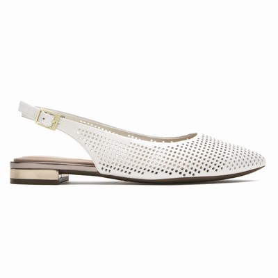 Flats Rockport Total Motion Adelyn Slingback Mulher Branco PT-69321